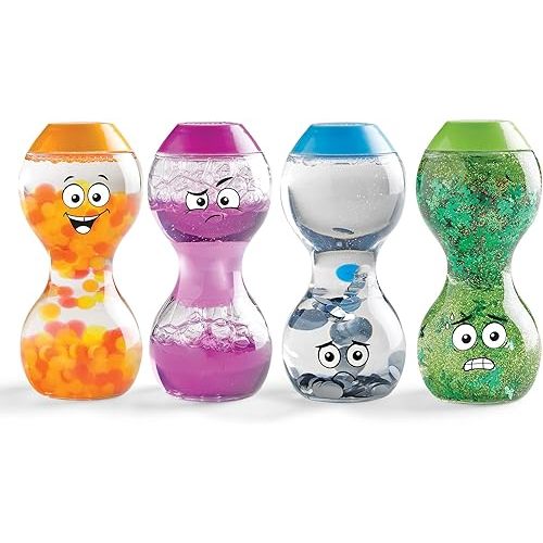 hand2mind Express Your Feelings Sensory Bottles- Secondary Emotions, Toddler Sensory Toys, Quiet Fidget Toys, Play Therapy Toys, Calm Down Corner Supplies, Calming Corner, Social Emotional Learning