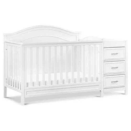 Charlie 4-in-1 Convertible Crib & Changer - White