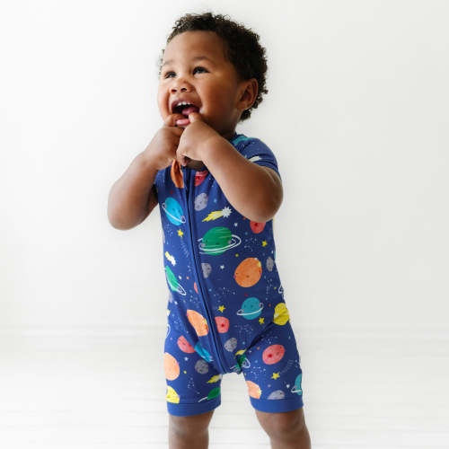 Sleepy Galaxy Shorty Romper 6-12 Months