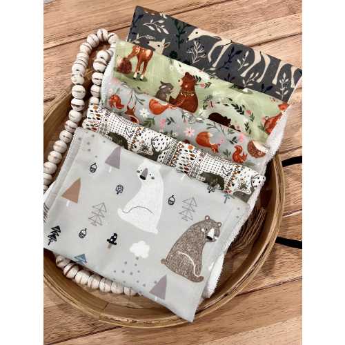 Handmade Baby Burp Cloths.(Wild Animals)