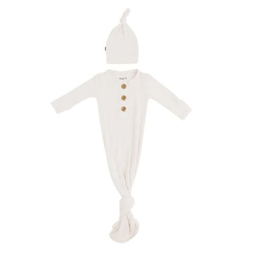 Kyte Baby - Ribbed Knotted Gown with Hat Set