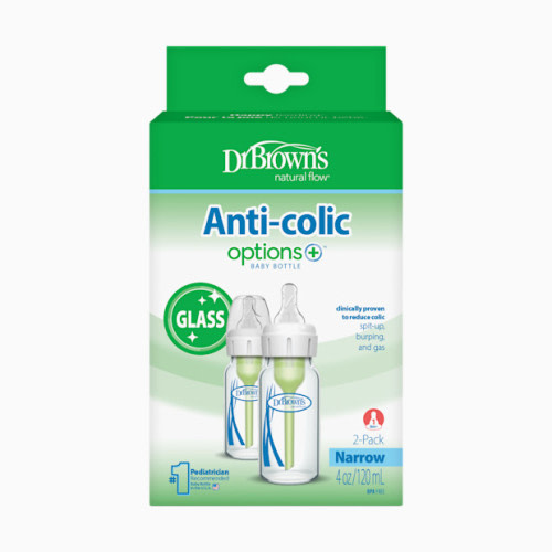 Anti-colic Options+ Narrow Glass Baby Bottle - 4 Oz