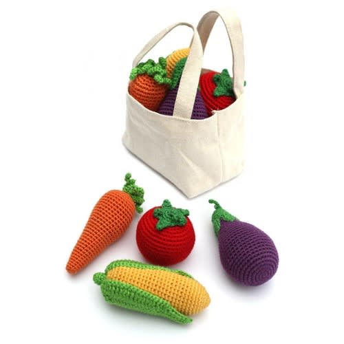 Crocheted Veggies Rattle Set of 4