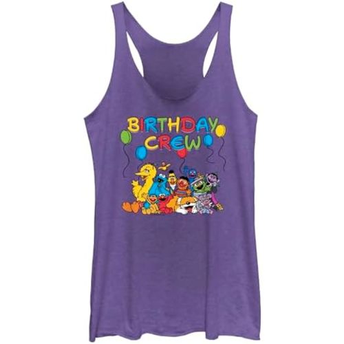 Fifth Sun Sesame Street Women's Birthday Crew Racerback Tank Top
