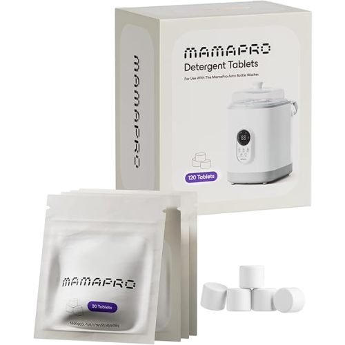 Baby Bottle Washer Detergent Tablets, Cleaning Tabs for Milk Residue Removal, Fits MAMAPRO, Baby Brezza, Momcozy Most Bottle Washers, 120 Count