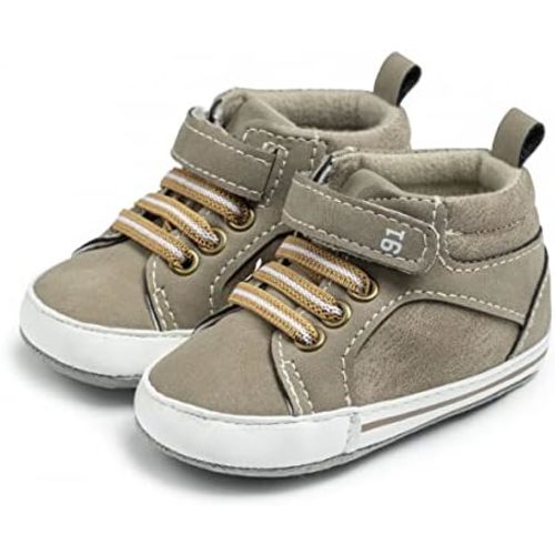 CENCIRILY Baby Boys Girls High Top Sneakers Soft Soles Anti Skid Infant Ankle Shoes Toddler Prewalker First Walking Crib Shoes