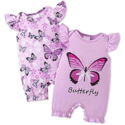 Newborn Baby Girl Clothes Infant Floral Print One-Piece Romper+Jumpsuit+Bodysuit+Hat+Headband
