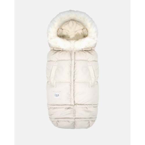 7 A.M. Enfant Blanket 212 Evolution - White Fur & Beige Heather Tundra – Twinkle Twinkle Little One
