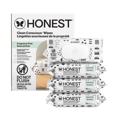 Honest Kids Baby Wipes - 288 Count, Pattern Play, Hypoallergenic, Fragrance-Free