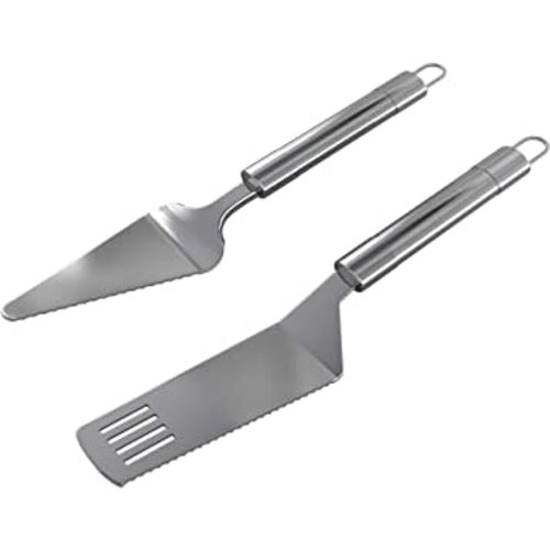 Pie Server Spatula and Cake Cutter Slicer, Stainless Steel Set - Kitchen Essentials for Cutting & Serving Desserts, Brownies, Lasagna