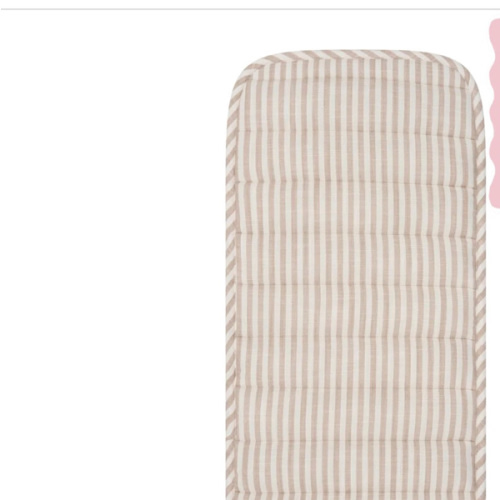Natural Stripe Universal Linen Bassinet Liner