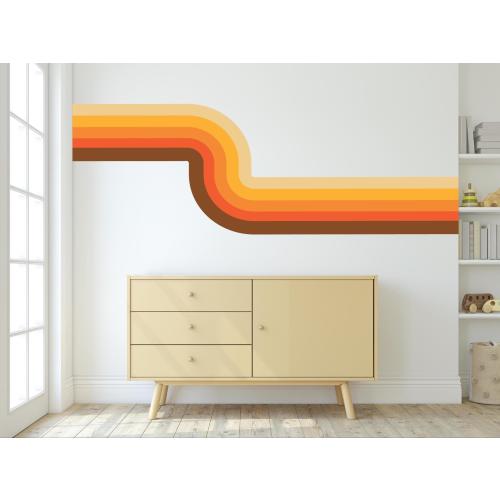 Retro Stripe Wall Decal / Retro Stripes / Stripes Wall Decal / Retro Wall Art / Retro Stripes