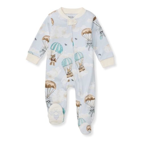 Burt's Bees Baby Baby Girls Pajamas, Zip Front Non-Slip Footed Sleeper Pjs, 100% Organic Cotton