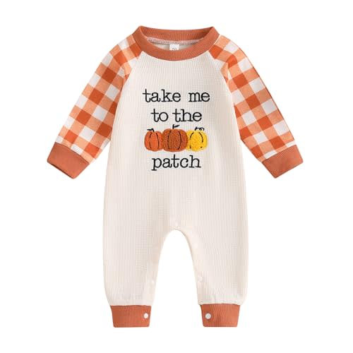 BemeyourBBs Newborn Baby Boy Fall Winter Clothes Infant Romper Jumpsuit | Newborn Baby Boy One Piece Outfit, Long Sleeve Romper with Cute Print, Letter, Good for Fall Winter Spirng, Photoshoot, Gift