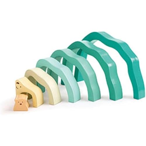 Hape Arctic Polar Bear Stacking Blocks | Sensory Wooden Learning Toy for Toddlers, for Children Ages 24+ Months