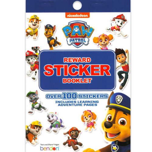 Paw Patrol Reward Sticker Pad | Cartoon Activity Book | Learning & Craft Activity Book | Paw Patrol Reward Certificate Stickers | Over 100 Stickers