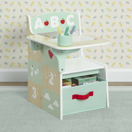 Alphabet Chair Desk with Storage Bin