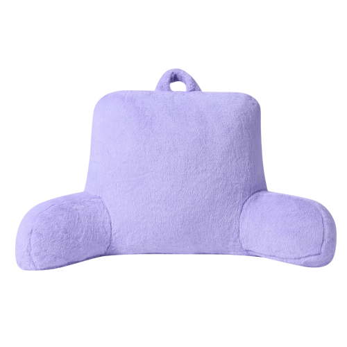 Mainstays Faux Fur Plush Bedrest Pillow, Specialty Size, Lilac