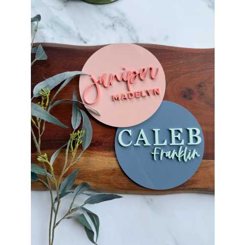 Personalized Baby Name Announcement Sign, Birth Announcement Photo Prop and Shower Gift, Custom Nursery Decor