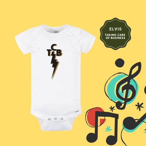 Elvis Taking Care of Business Baby Onesie, Elvis Baby, Bodysuit, Baby Clothes, Elvis Shirt, TCB, Fathers Day, Elvis TCB, Baby, Baby gift