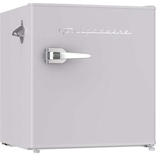 Frigidaire EFR176 Retro Compact Fridge with Chiller Mini Refrigerator with Built-in Bottle Opener for Office, Bedroom, Dorm Room or Cabin, 1.6 cu ft 16" D x 18" W x 18.5" H, Moonlight