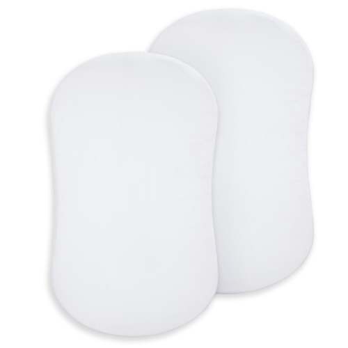 HALO - BassiNest Fitted Sheet 100% Organic Cotton | 2-Pack White