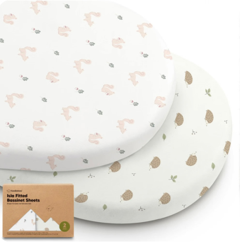 2-Pack Isla Fitted Bassinet Sheets