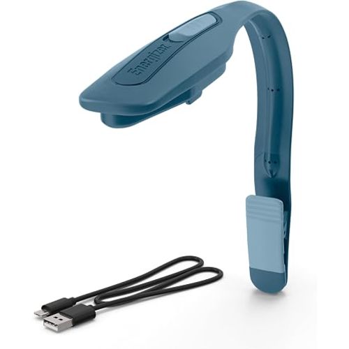 Energizer Flex-R LED Rechargeable Book Light for Reading in Bed, Reading Light with Warm LED Color, Long-Lasting and Lightweight,Blue