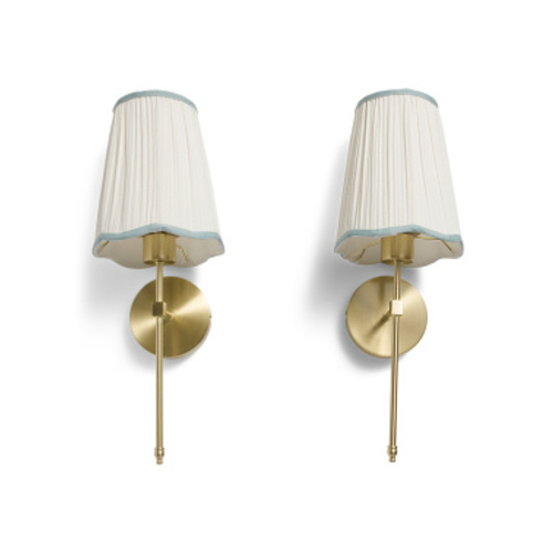 2pk 20in Cordless Pleated Scalloped Shade Metal Pole Sconces | Home | Marshalls