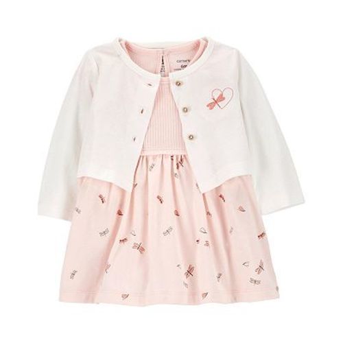 Baby Girl Carter's Bodysuit Dress & Cardigan Set
