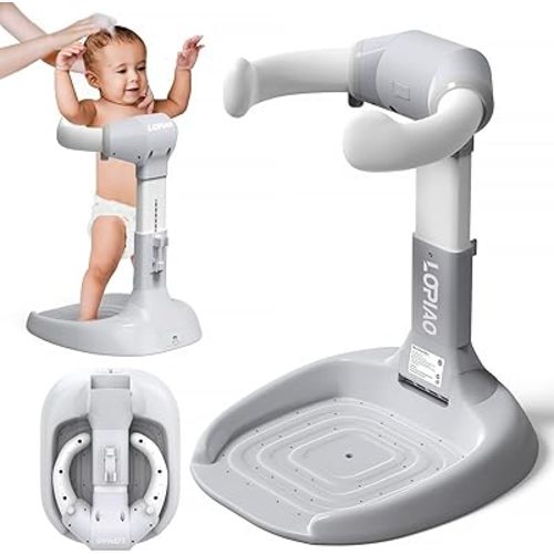 Baby Shower Stand, Adjustable & Foldable Baby Bath Stand with Anti-Slip Base,Anti-Pinch Silicone,Baby Shower Standing Support (6-36 Months),Portable Toddler Shower Stand| Soporte para Bañera de Bebé