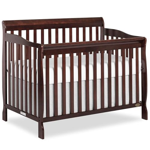 Dream On Me Ashton 5-in-1 Convertible Crib in Espresso, Greenguard Gold Certified , 50x36x44 Inch (Pack of 1)