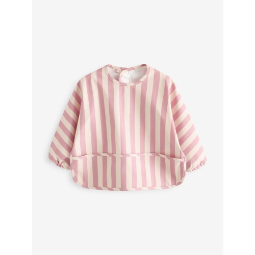 Pink Weaning And Feeding Sleeved Bib