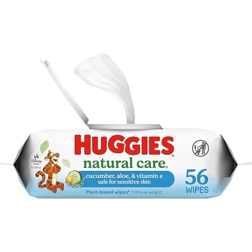 Huggies Natural Care Cucumber, Aloe & Vit E Baby Wipes, 1 Pack, 56 Wipes