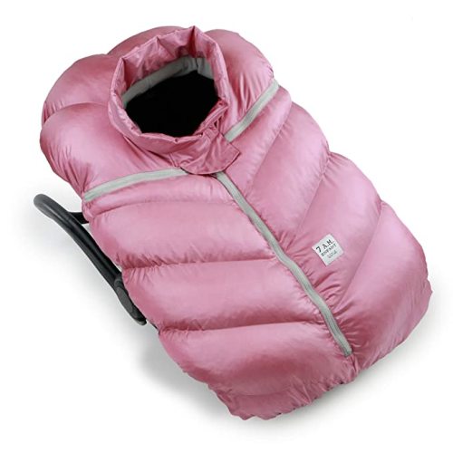 7AM Enfant Car Seat Covers - Cocoon Baby Cover for Boys & Girls, Rain & Snow Repellent, Breathable Windproof, Center Zipper, Universal Fit for Infant Car Seat (0-12M) (Metallic Lilac)