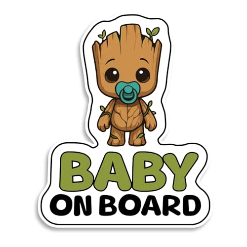Baby on Board Signs for Car, Superhero on Boardl, Waterproof and UV-Resistant Baby on Board Sticker, Durable Sign for Safety Awareness, Easy to Apply for Window or Bumper