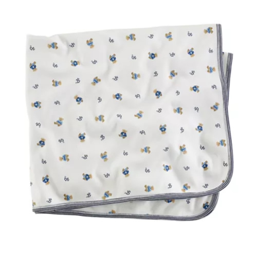 Ralph Lauren Boys' Layette Reversible Printed Receiving Blanket - Baby