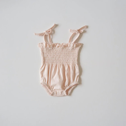 Organic Ruffled Romper (Peony)