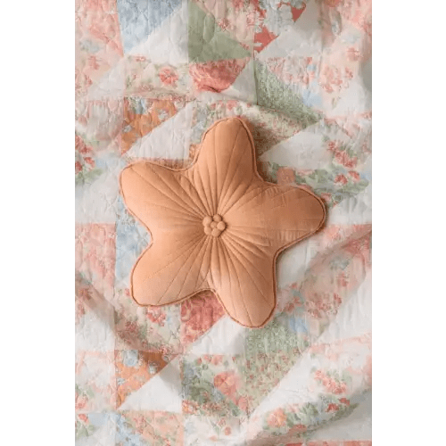 Flower Shaped Velvet Throw Pillow