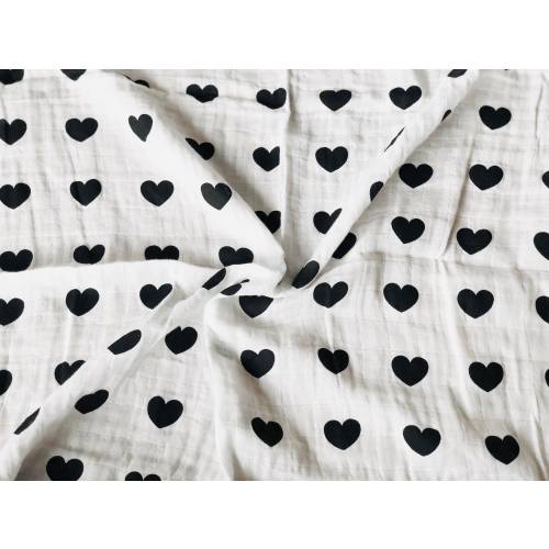 HEART, MILK, ALPHABET Baby Swaddle  Blanket Muslin 100% cotton