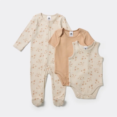 Dymples Baby 3 Piece Gift Set - Stone & Brown