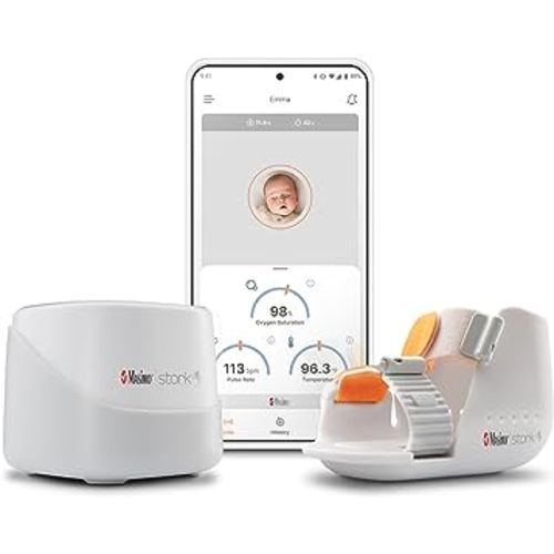 Masimo Stork vitals - Smart Home Baby Monitoring System - Delivers Continuous Health Data for Your Baby - Includes Stork Boot, Hub & App
