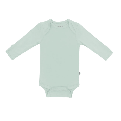 Long Sleeve Bodysuit in Sage 0-3m