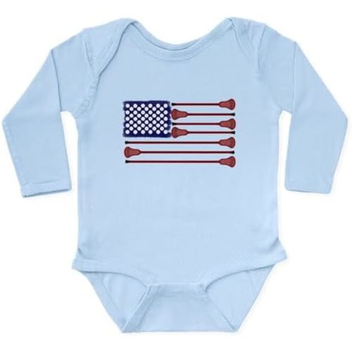 CafePress Lacrosse Americasgame Long Sleeve Infant Bodysuit Cute Long Sleeve Infant Baby Bodysuit Romper