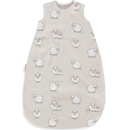 Merino Wool and Organic Cotton Baby Sleeping Bag - 4 Season Classic Sleep Sack - Two-Way Zipper Sleeping Bag for Baby and Toddler - 6-18 Months - Sheep