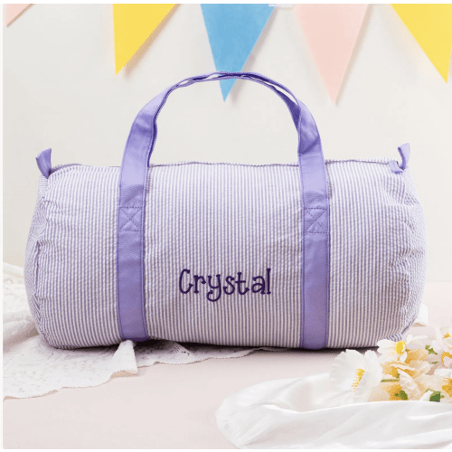 Seersucker Baby Duffel Bag: Personalized Children's Weekender