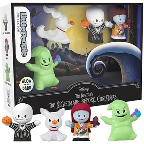 Little People Collector Disney Tim Burton’s The Nightmare Before Christmas Special Edition Set for Adults & Fans, 4 Figures in a Display Package (Amazon Exclusive)