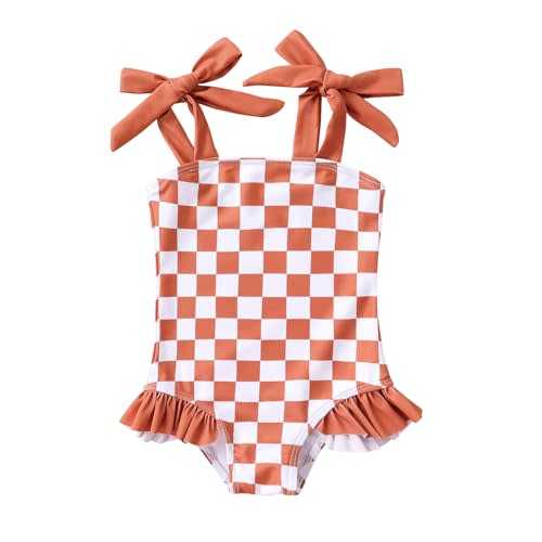 YOUNGER TREE Toddler Swimsuit Girl Color Block Stripe One-Piece Swimwear Baby Girl Bathing Suits