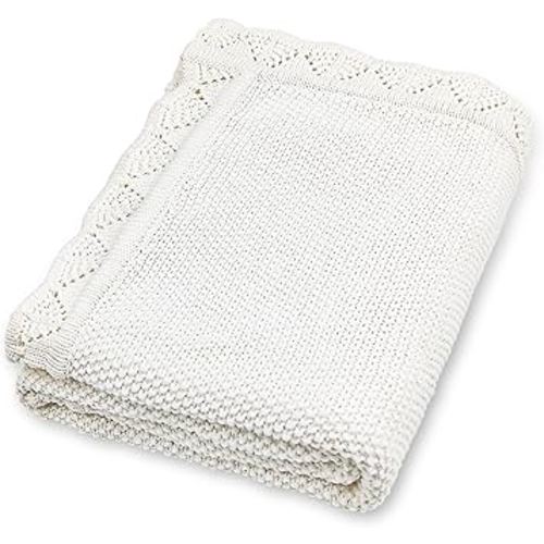 YOYI YOYI Cotton Baby Blanket Toddler Blankets Soft Warm Breathable Nursery Swaddling Blankets for Girls and Boys Receiving Blanket for Crib, Stroller, car 31x40inches (Milk)