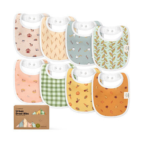 8pk Baby Bibs for Boy, Baby Drool Bib for Baby Boys and Girls, Infant Teething Bibs